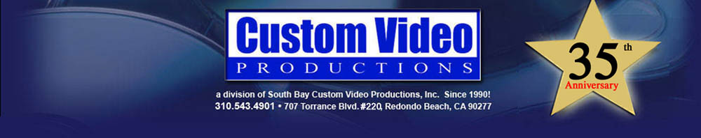 Custom Video Production sign with 35th anniversary star